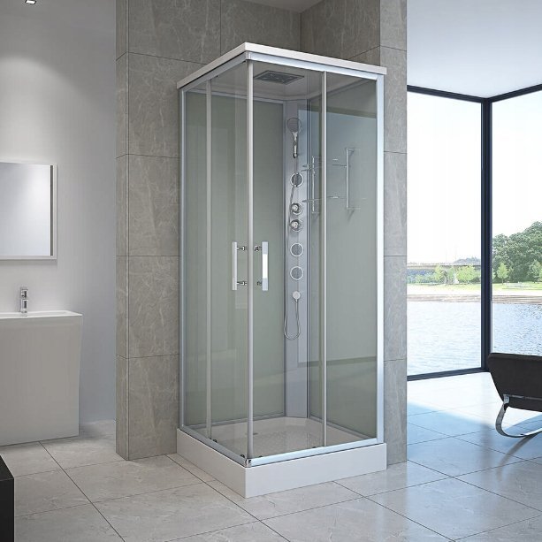 HDL Kabina prysznicowa 4-ścienna z brodzikiem 90x90