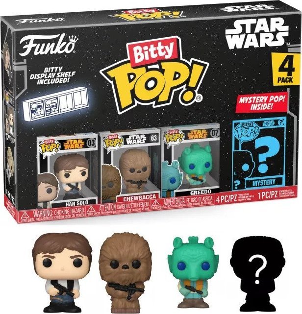 Figurka Funko Pop star wars bitty funko pop 4 pack 2.5cm han solo chewbacca greedo