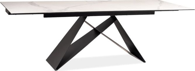 Signal Stół rozkładany WESTIN III CERAMIC 180(260)X90 biały/czarny mat
