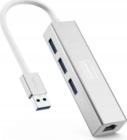 HUB USB Zenwire 1x RJ-45 + 3x USB-A 2.0 (0000000310)