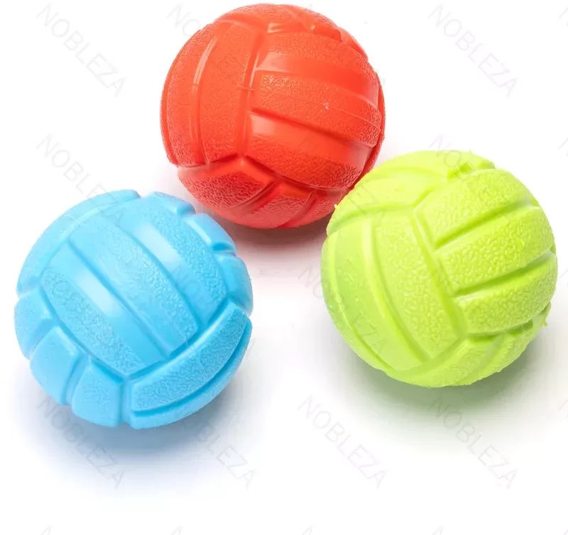 Mini piłka siatkowa 7.5cm dla psa zabawka gryzak dla psa z dźwiękiem