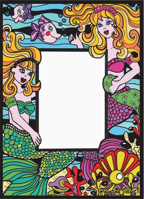 Kolorowanka Welw. 37x28 Ramka Syrenki