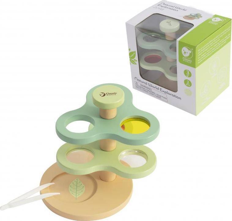 Classic World CLASSIC WORLD Mikroskop 2w1 Lupa dla Dzieci Eksploracja Świata Przyrody