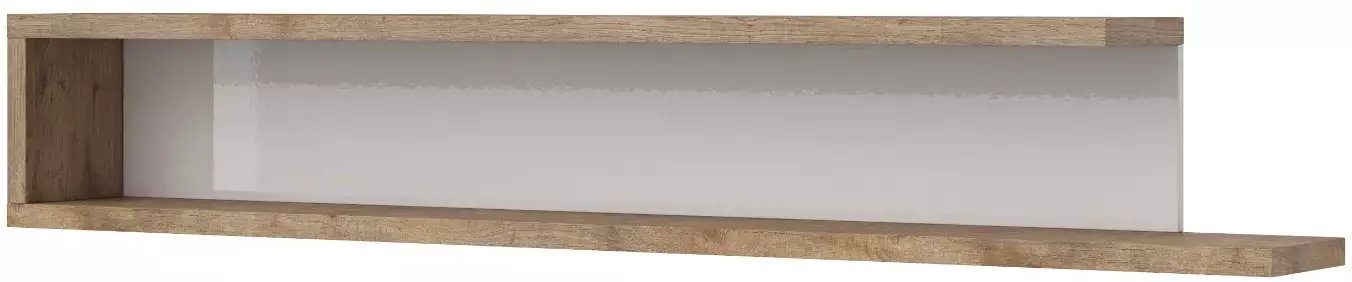 Półka wisząca SINTRA 180cm dąb samdal/biały połysk HELVETIA