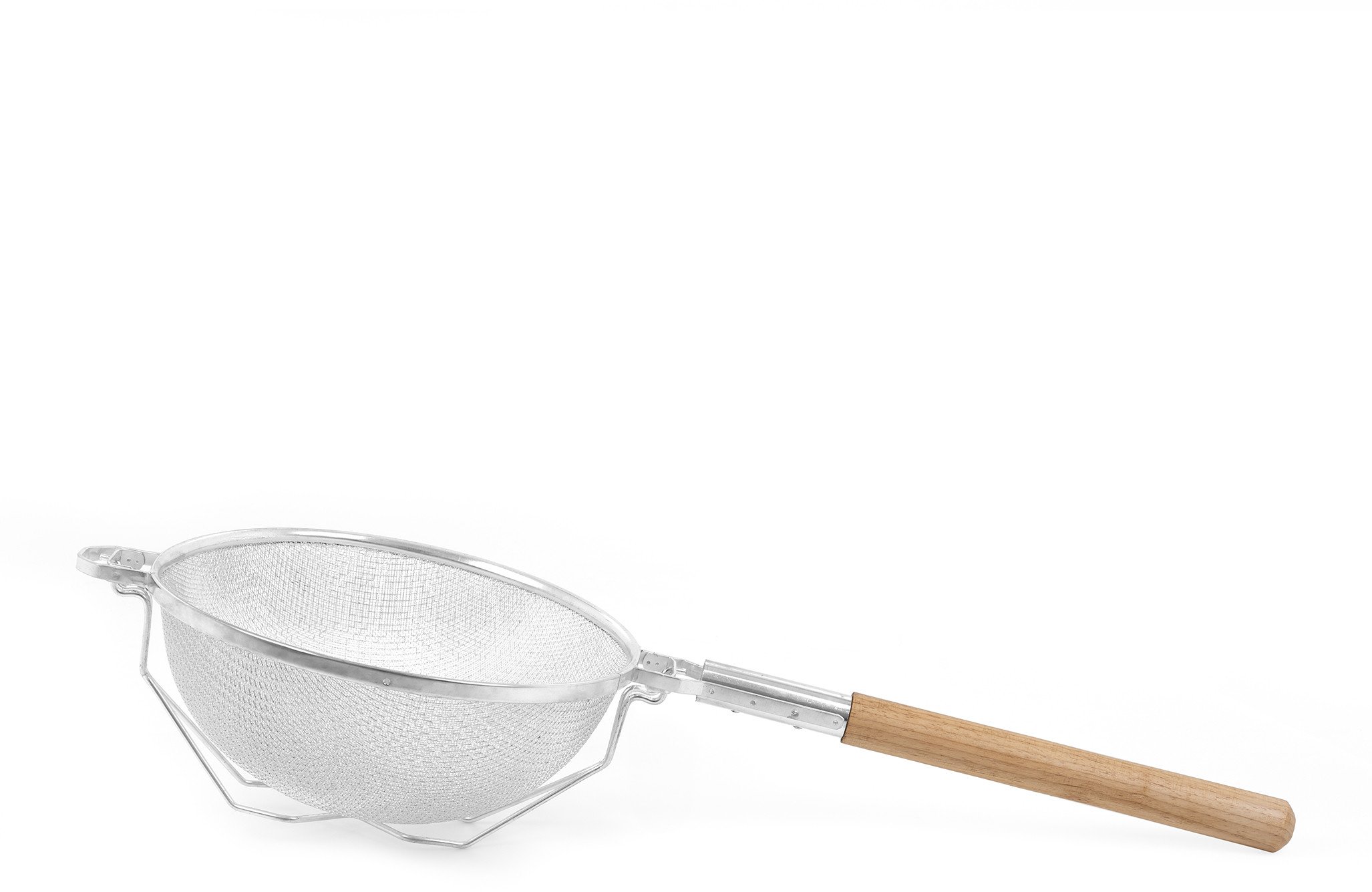 Sito o średnicy 310 mm, z drewnianym uchwytem, ze stali cynowanej | TECHNICA, Silver Line