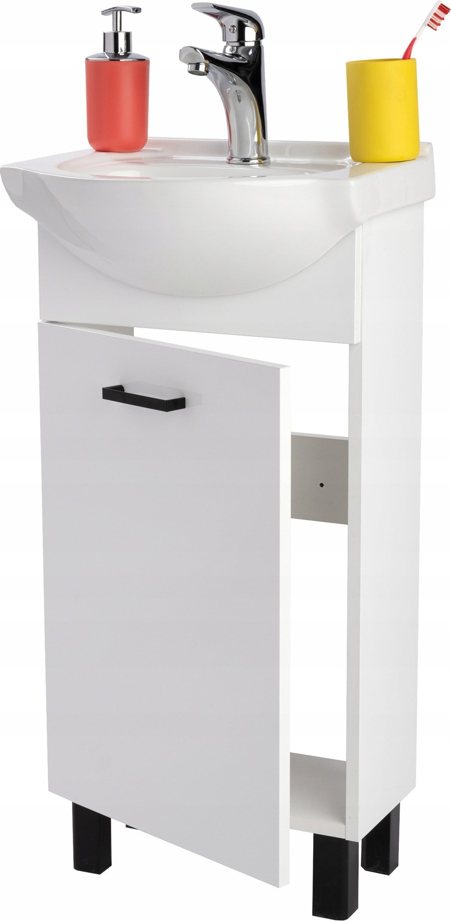 Mała szafka z umywalką 40 czarne nogi