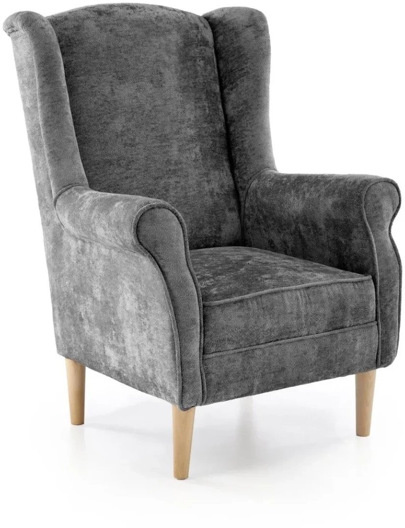 Fotel uszak HERMES szary HALMAR