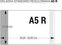 Biurfol Okładka standard regulowana A5 z kodem kresk. op.25 szt.OZK-44