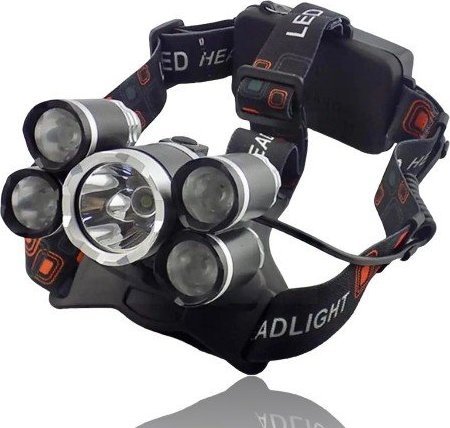Latarka czołowa Wydajna latarka na głowę LED CZOŁÓWKA 5 LAMP () - LAMPACZOŁ02