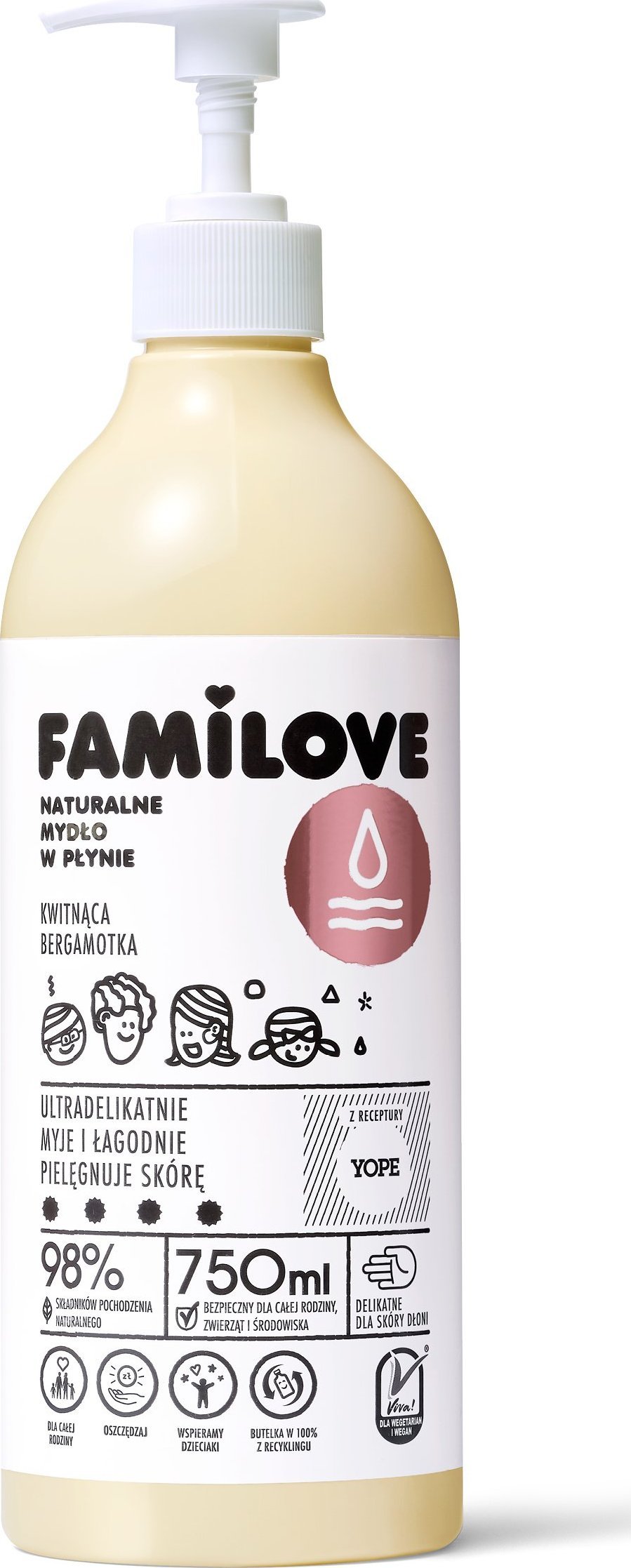 Yope YOPE Mydło rodzinne w płynie FAMILOVE 750ml