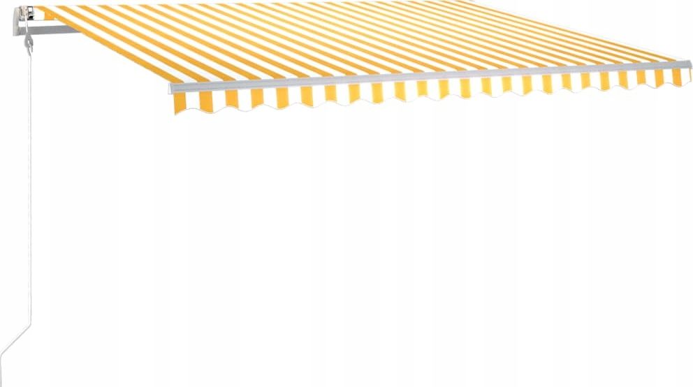 vidaXL Automatycznie zwijana markiza, LED i czujnik wiatru, 400x300 cm