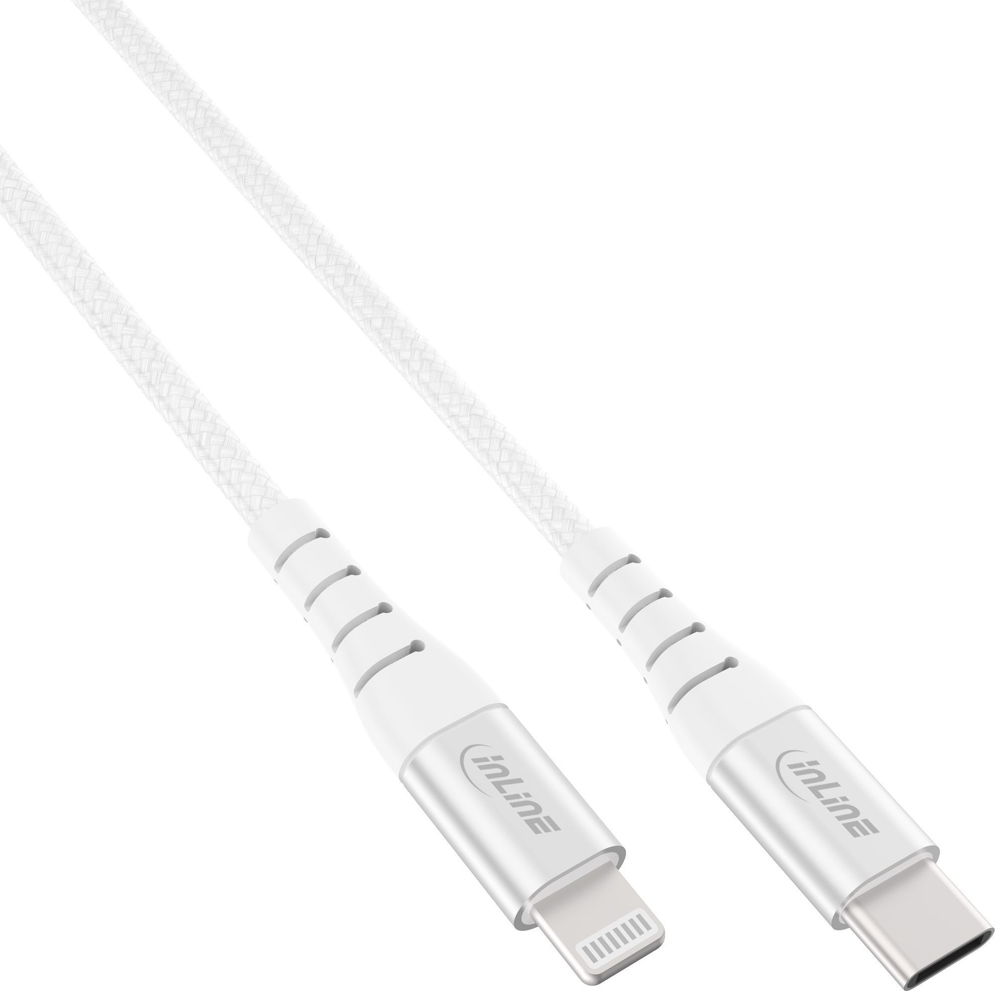 InLine InLine® USB-C Lightning cable, for iPad, iPhone, iPod, silver/aluminium, 1m MFi-Certified