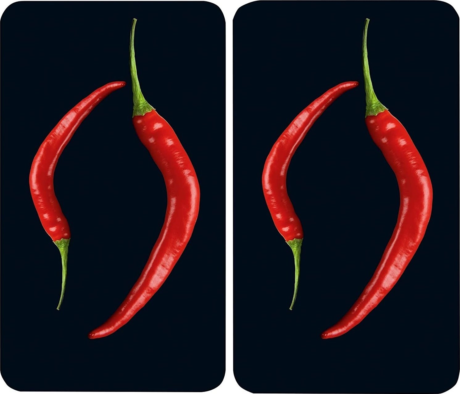 Wenko Płyty ochronne na kuchenkę, HOT CHILI DUO – 2 sztuki, WENKO