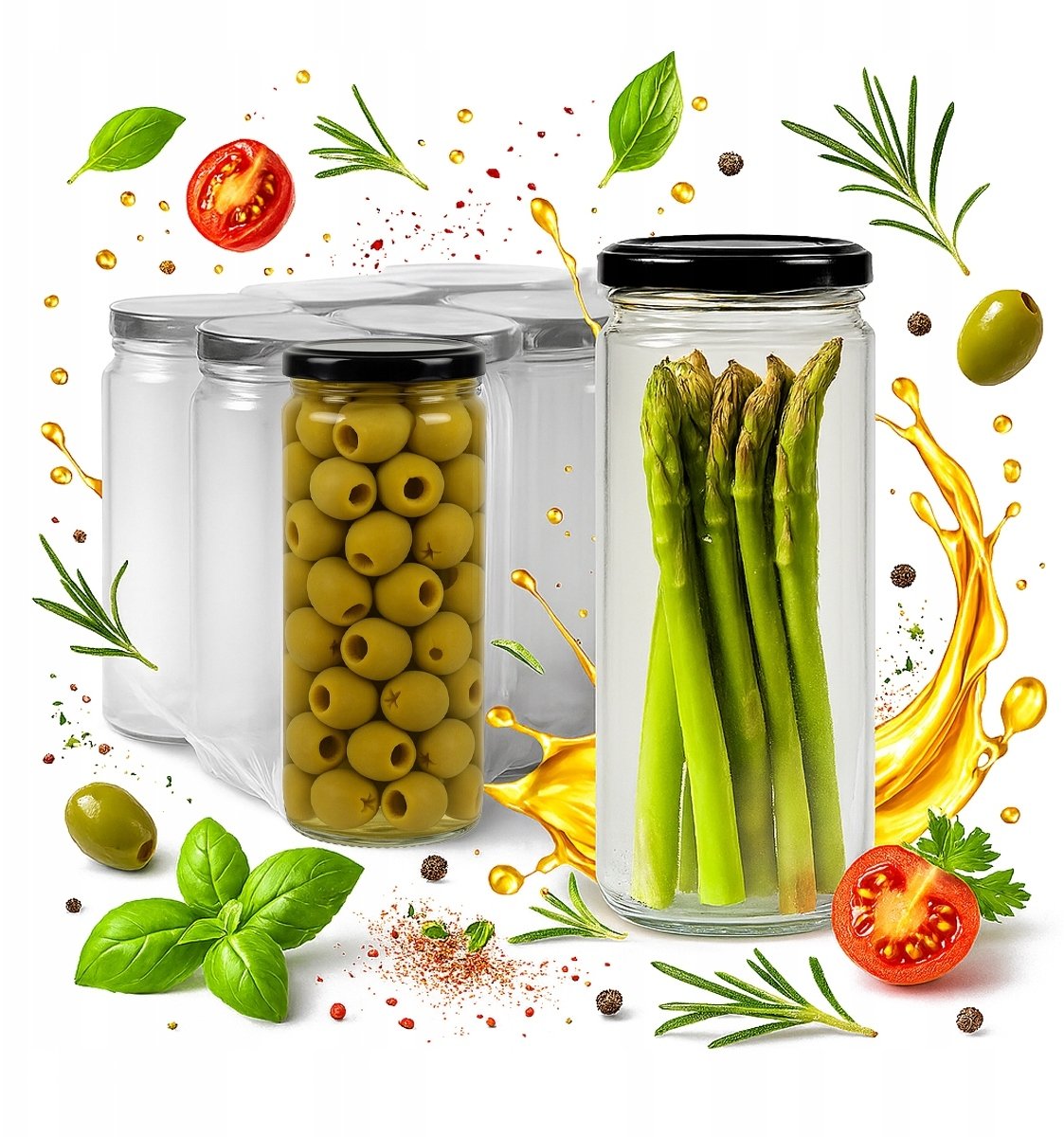 Bimberek 40x Słoik LONG 500ml wysoki 0,5l