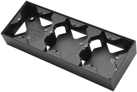 Ospel SONATA Puszka natynkowa potrójna czarny metalik (PNP-3R/33)