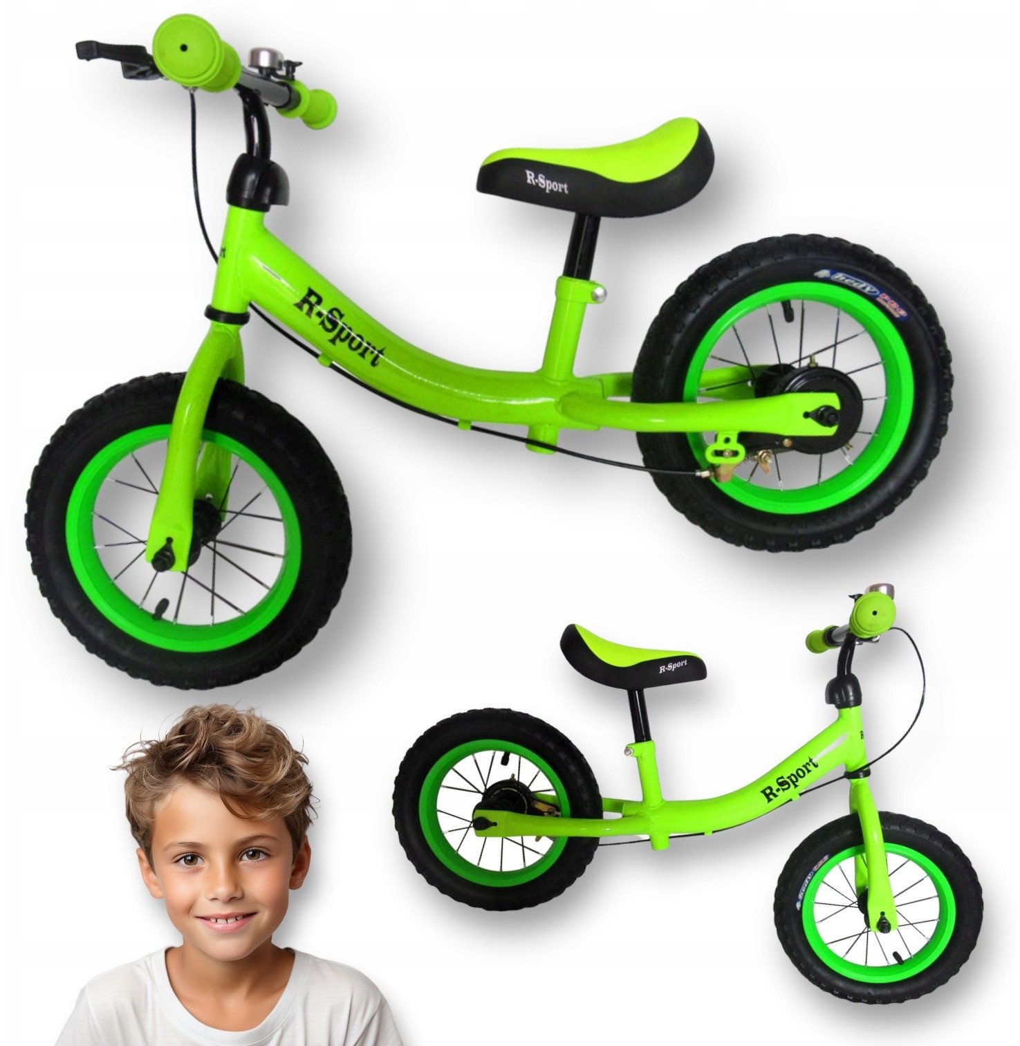 Rowerek biegowy B1 do 35kg zielony