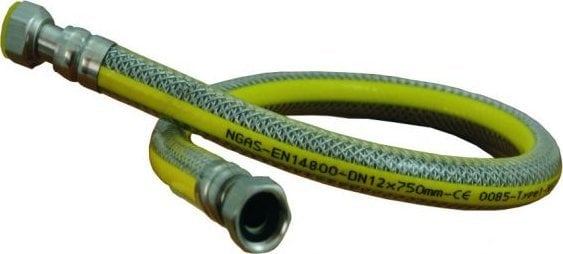 PROFITOR Przewód gazowy z dwoma nakrętkami obrotowymi G 1/2” e-GAZ Typ 111 GW/GW L = 1250