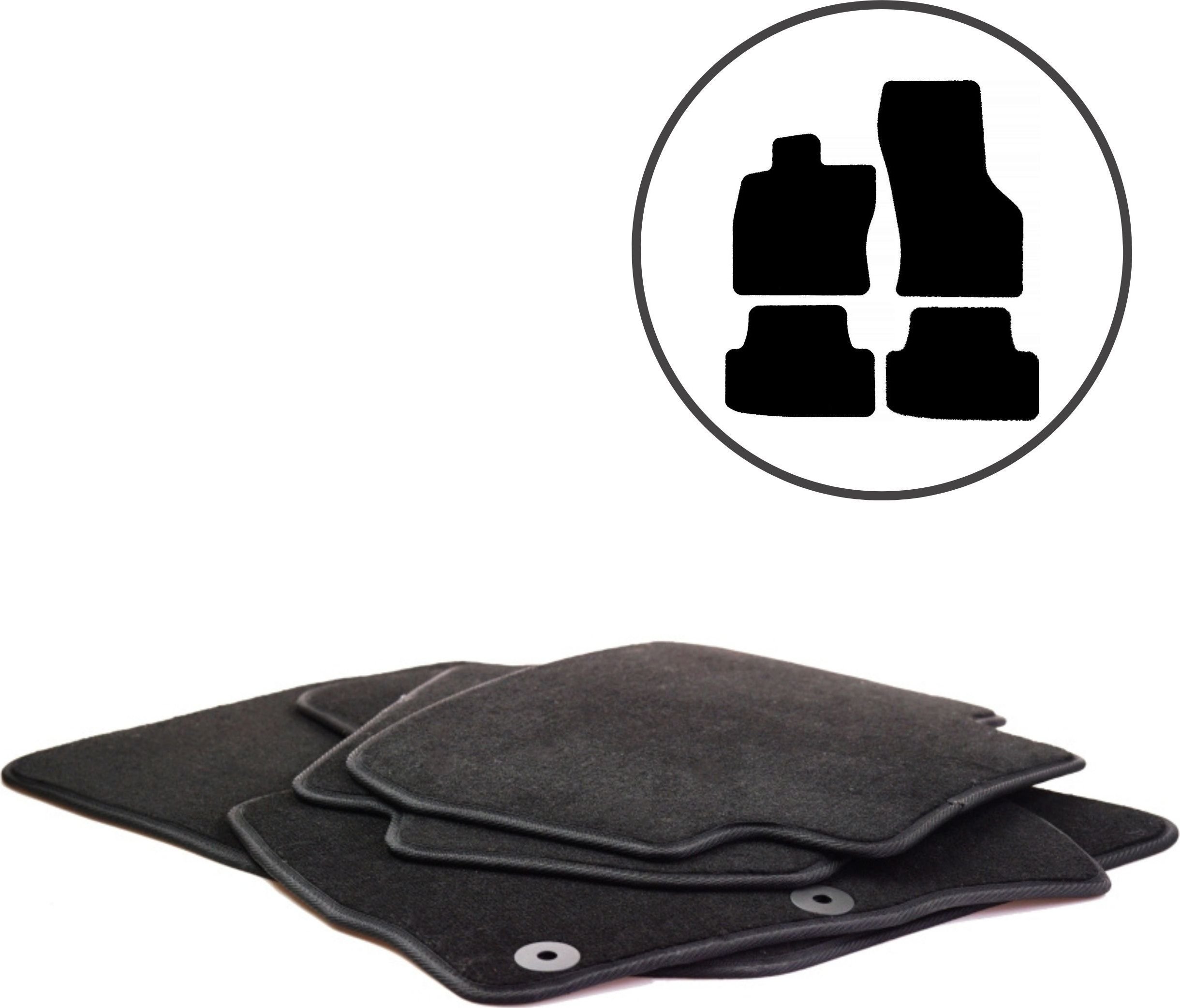 Dikel Dywaniki samochodowe welurowe 4szt. Audi A3 8V