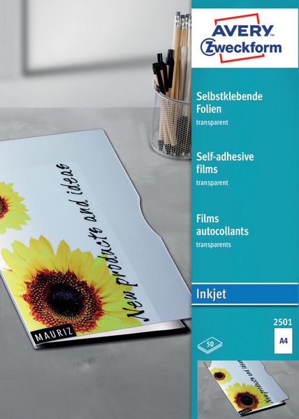 Avery Zweckform Folia do drukarki atramentowej A4 50 arkuszy (2501)