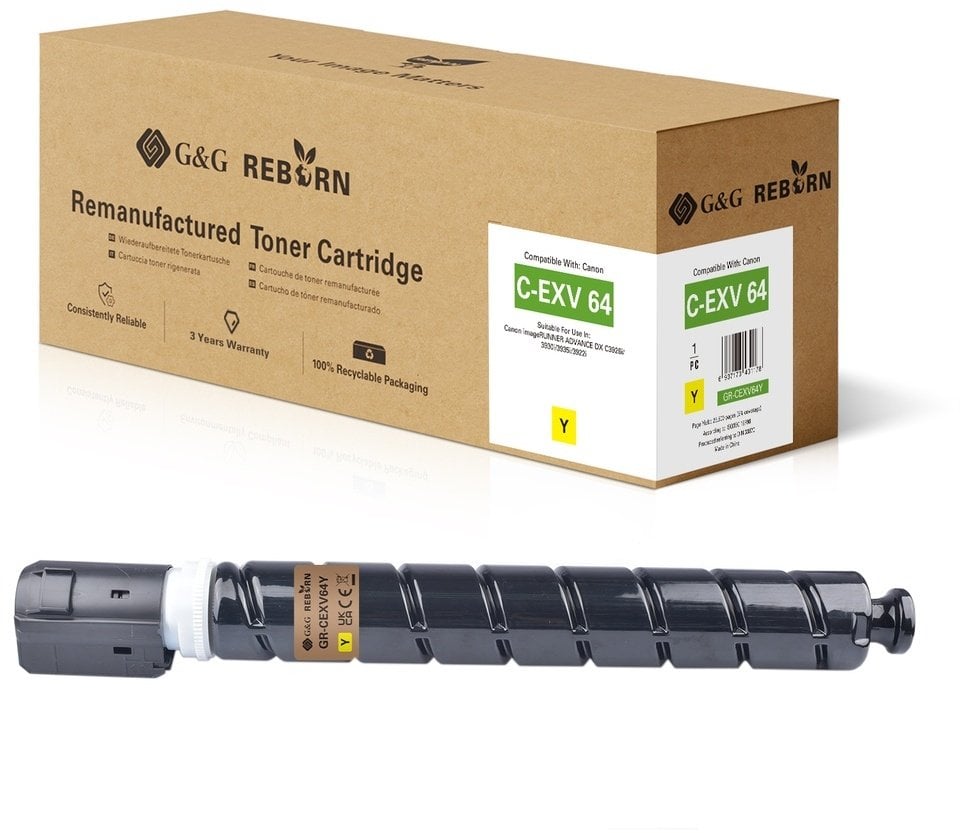 Toner G&G Reborn-Toner kompatybilny z Canon C-EXV 64 (5756C002) Y