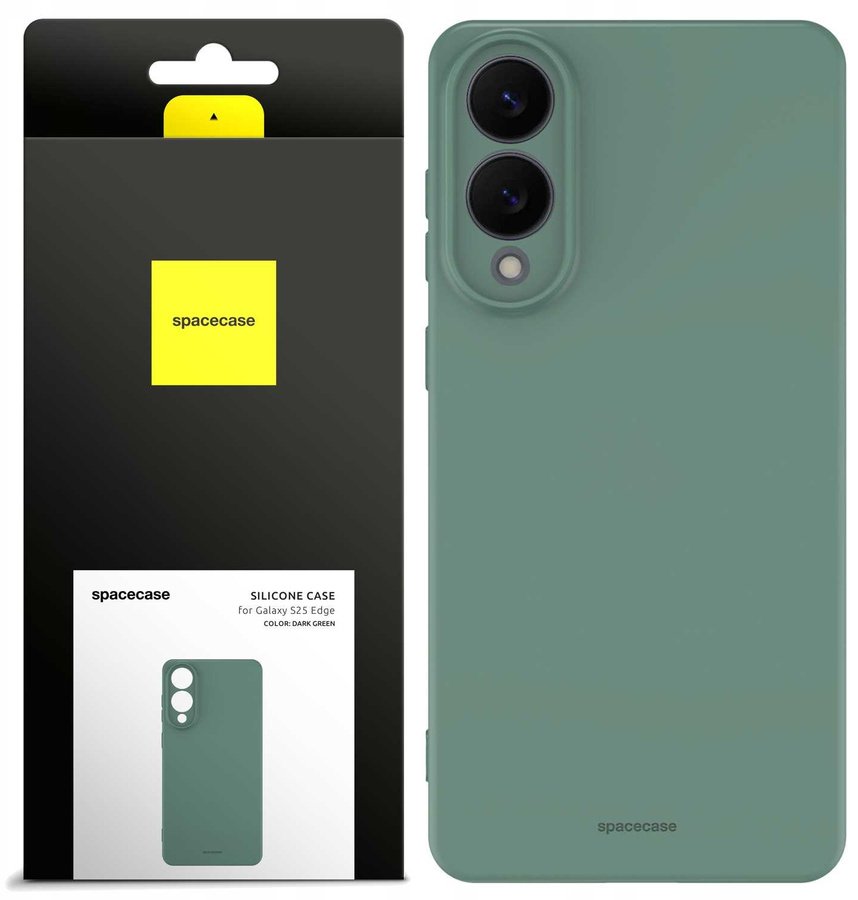 SpaceCase Etui Silicone Case 3.0 Galaxy S25 Edge dark green standard