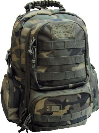 St. Majewski Plecak Stright Military Woodland Camo 4-komorowy (BP-36)