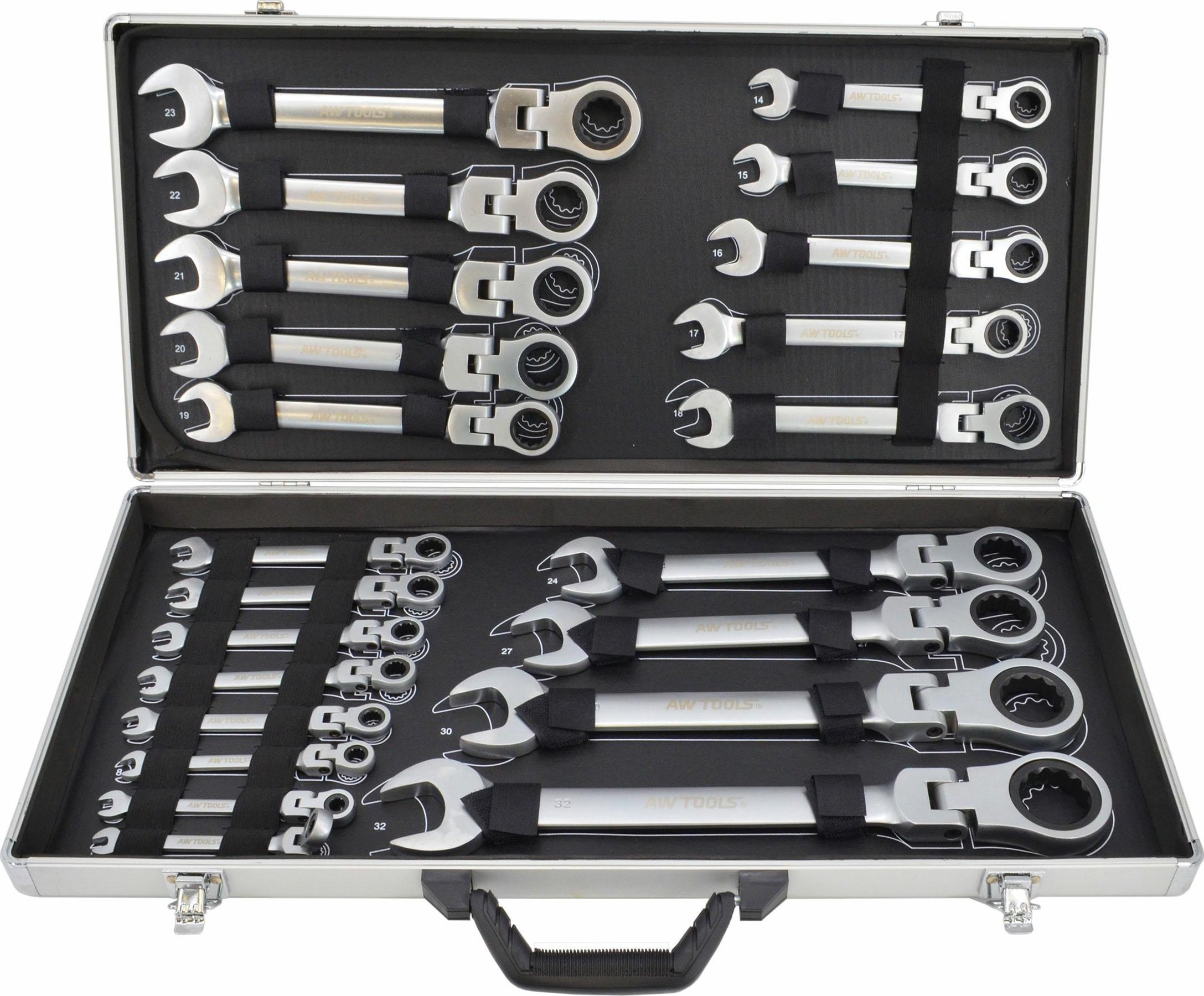 AWTools AWTOOLS KLUCZ PŁASKO-O.GRZ/PRZEG.KPL.22szt.6-32 WALIZKA