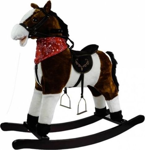 Lean Sport Koń Na Biegunach Ciemny Brąz 74 CM