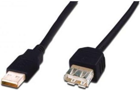 Kabel USB Digitus USB-A - USB-A 5 m Czarny (AK-300202-050-S)