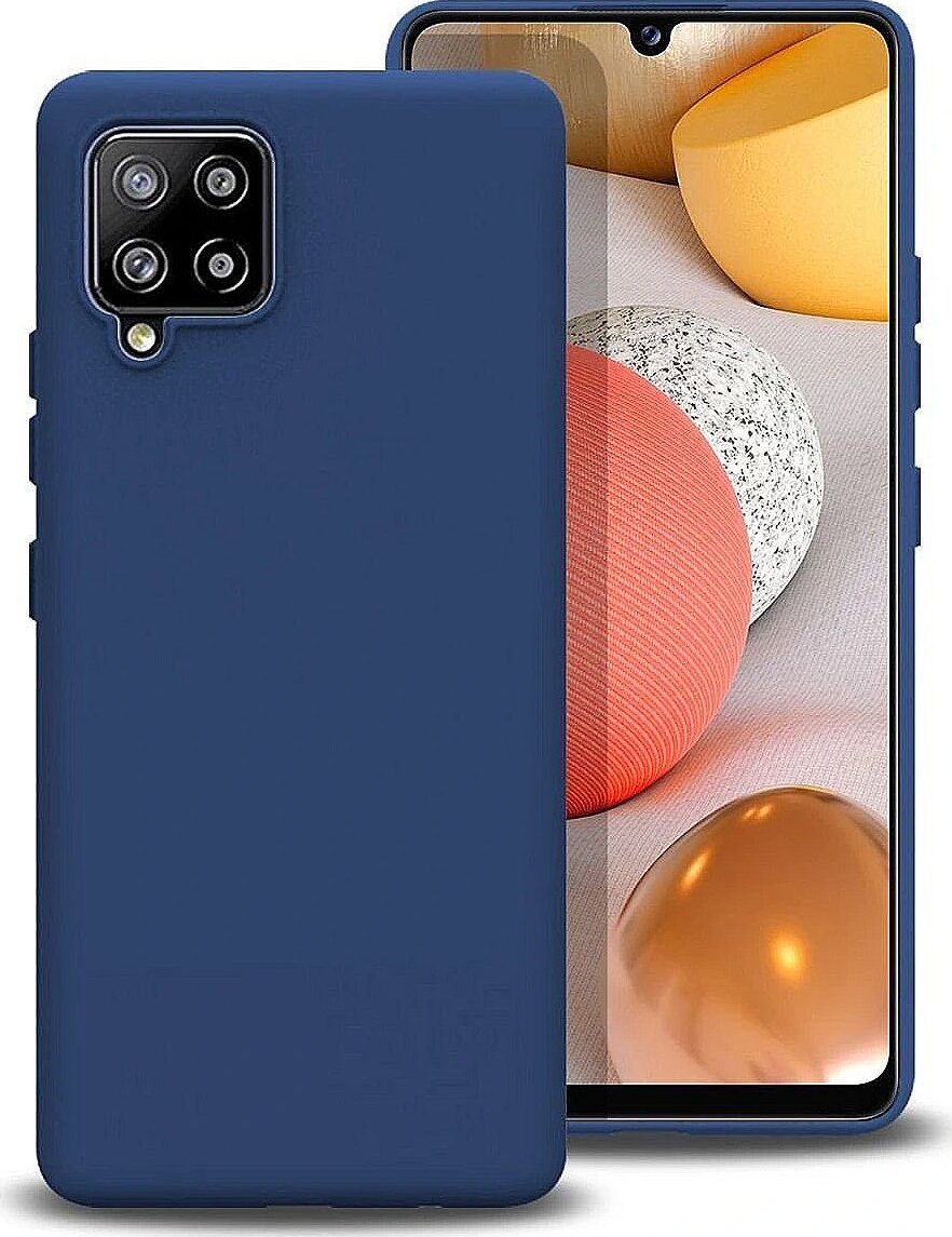 Mocco Liquid Silicone Soft Back Case for Samsung Galaxy A42 5G Blue