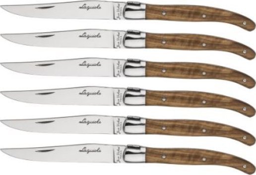 Laguiole Tradition Jean Dubost Laguiole 6 pcs. Knife Set, Olive Wood