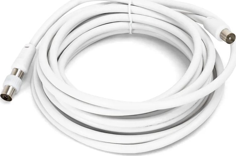 Aigostar Kabel telewizyjny RG6U ze złączami męsko-męskimi i akcesoriami, 5 Kabel telewizyjny RG6U ze złączami męsko-męskimi i akcesoriami, 5