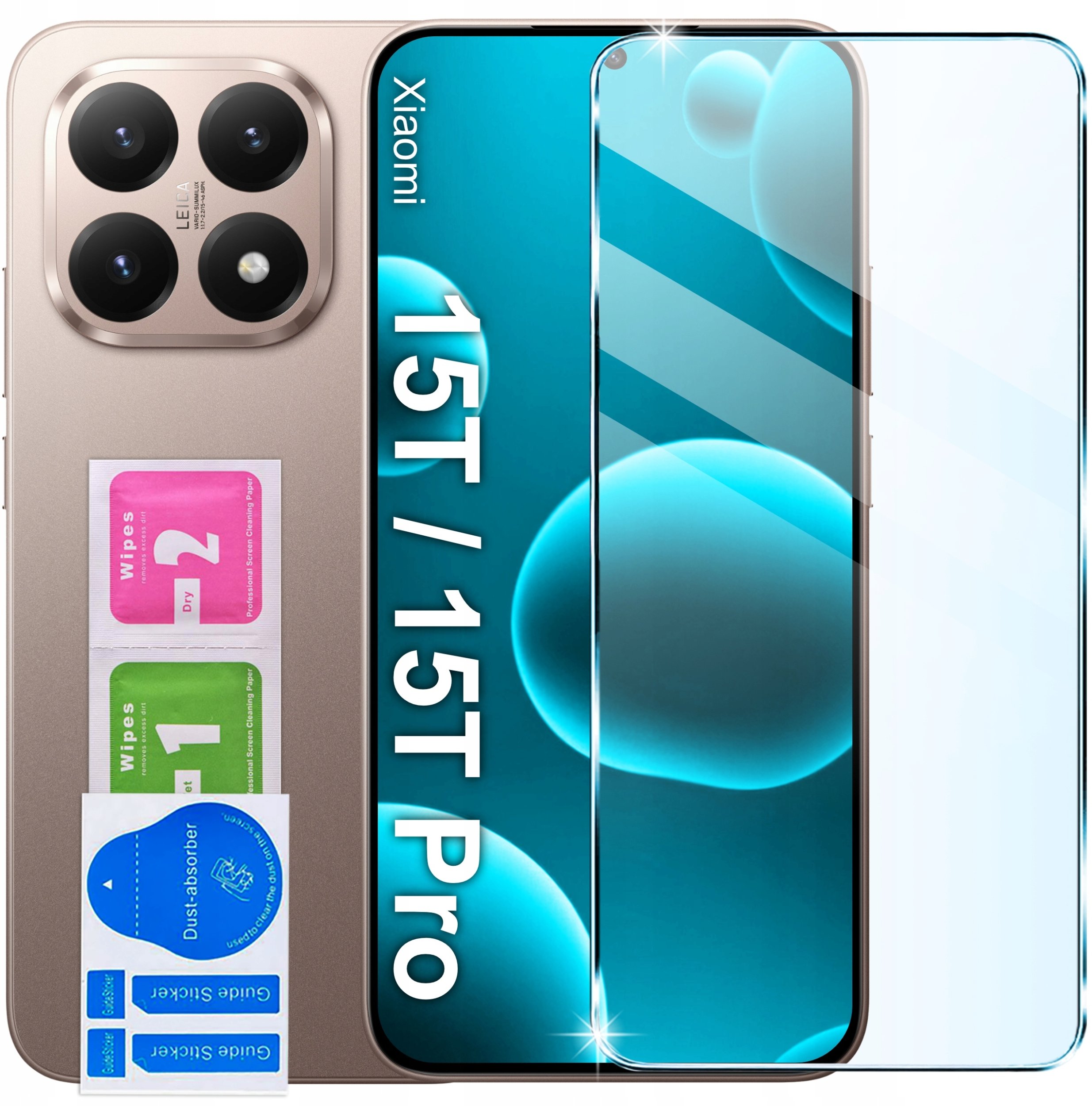 4kom.pl Szkło Hartowane 9H Szybka Szkło ochronne do Xiaomi 15T | 15T Pro