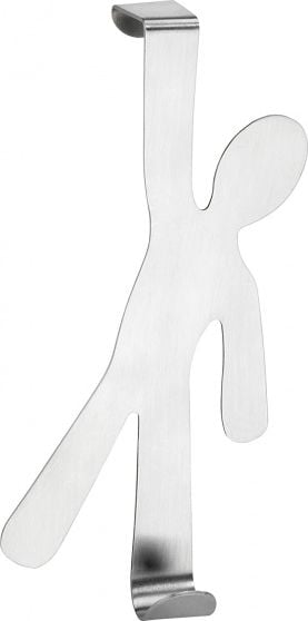 Wenko wieszak na drzwi Boy 15 cm stal matowa srebrna