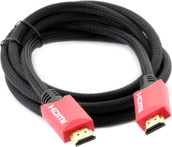 Kabel Conotech HDMI - HDMI 5m czarny czerwony (NS-005R)