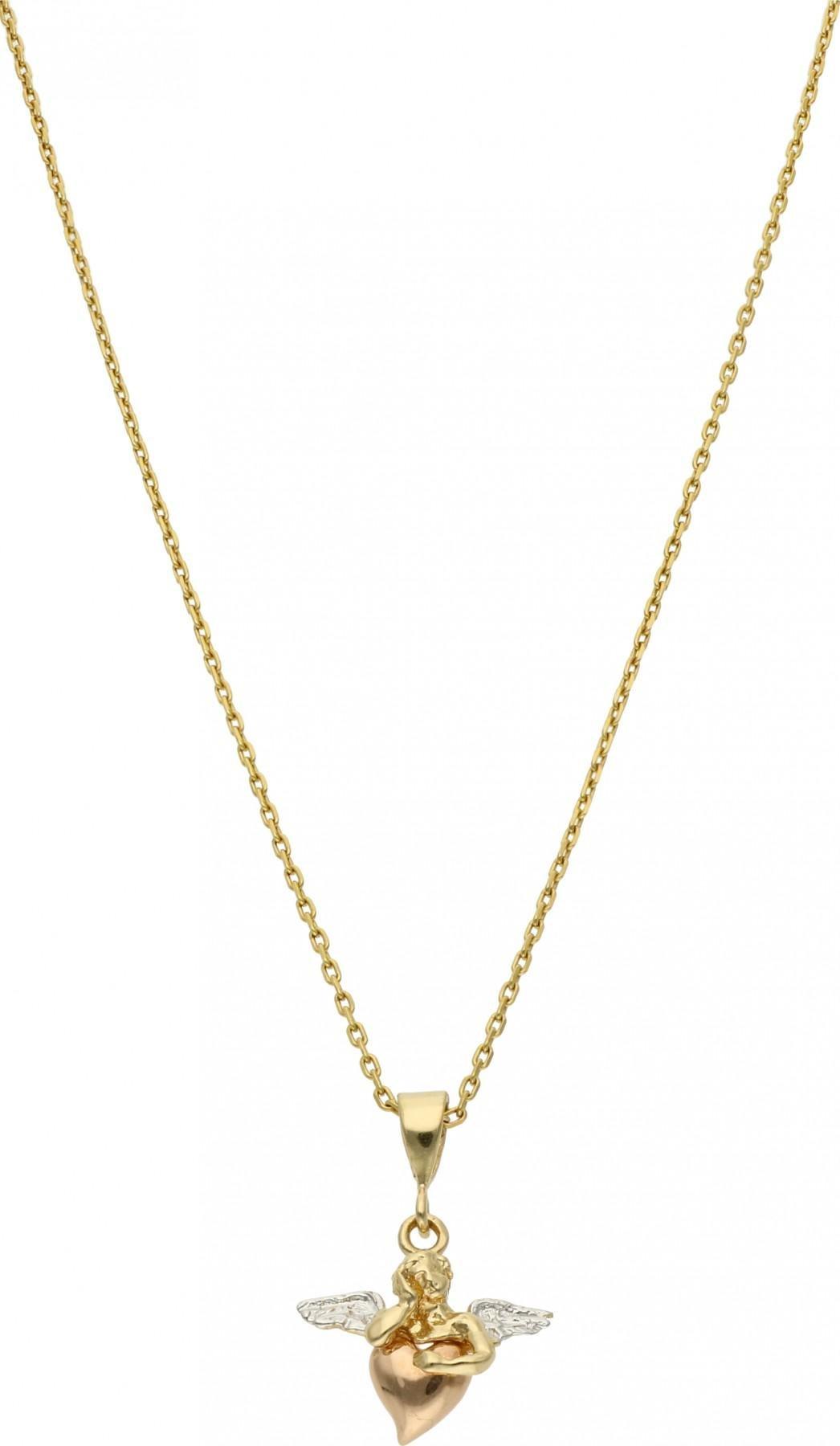 Rosanto Złota zawieszka amorek z sercem 585 14k