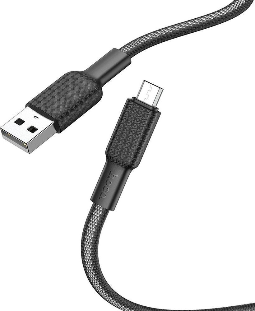 Kabel USB Partner Tele.com USB-A - microUSB Czarny