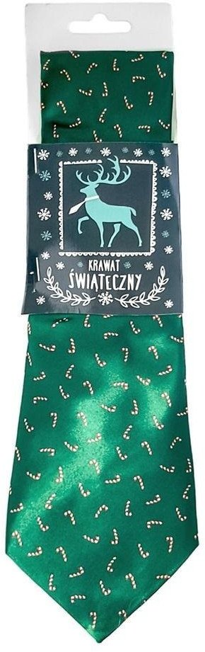 Krawat świąteczny zielony