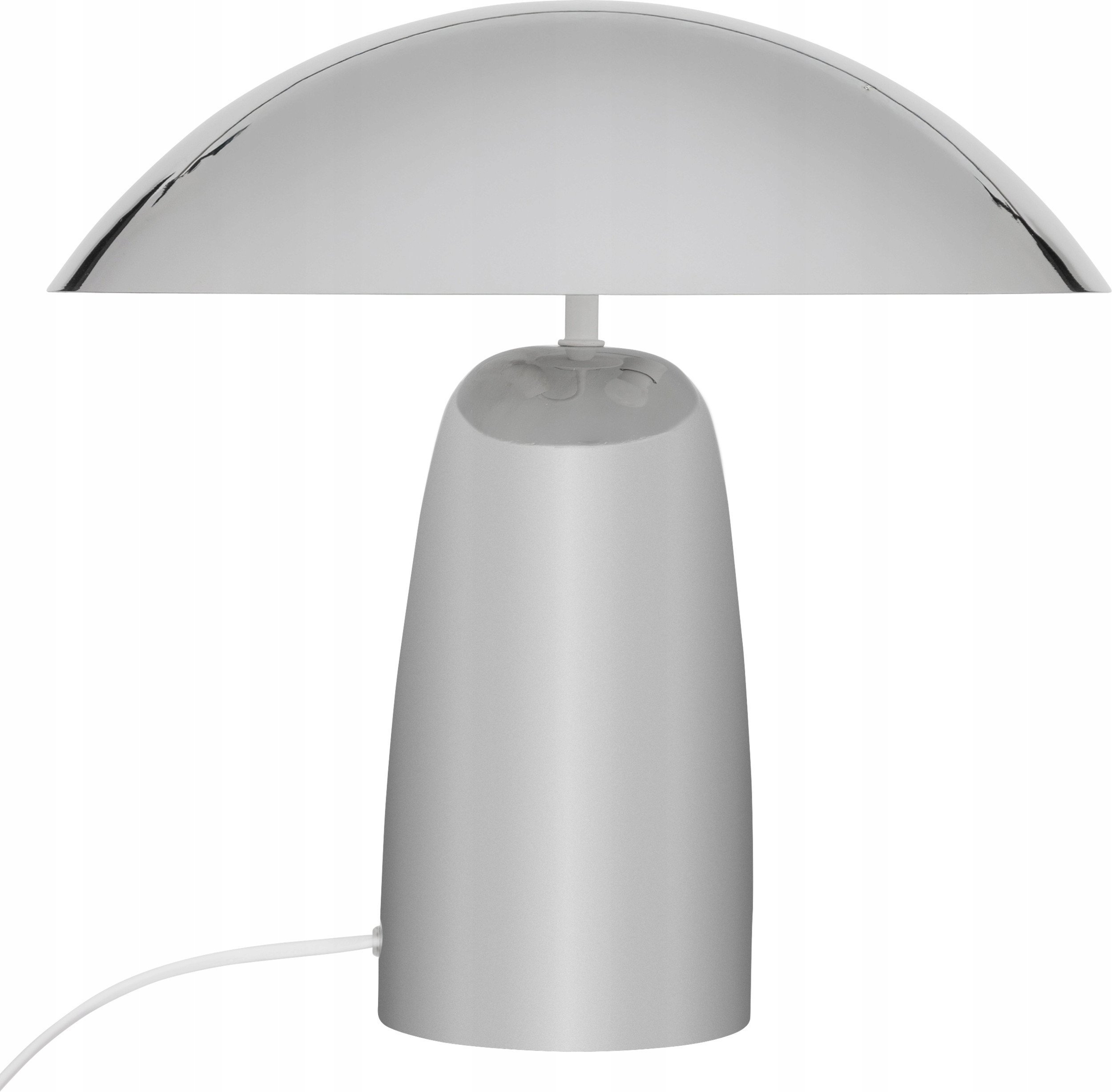 Lampa nocna grzybek OMIA, srebrna, wys. 34 cm