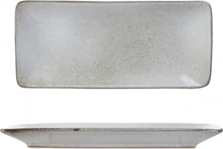 Intesi Prostokątny talerz Tierra szary 22x10