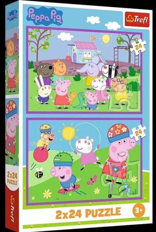 PUZZLE 2x24 Peppa na placu zabaw 34435