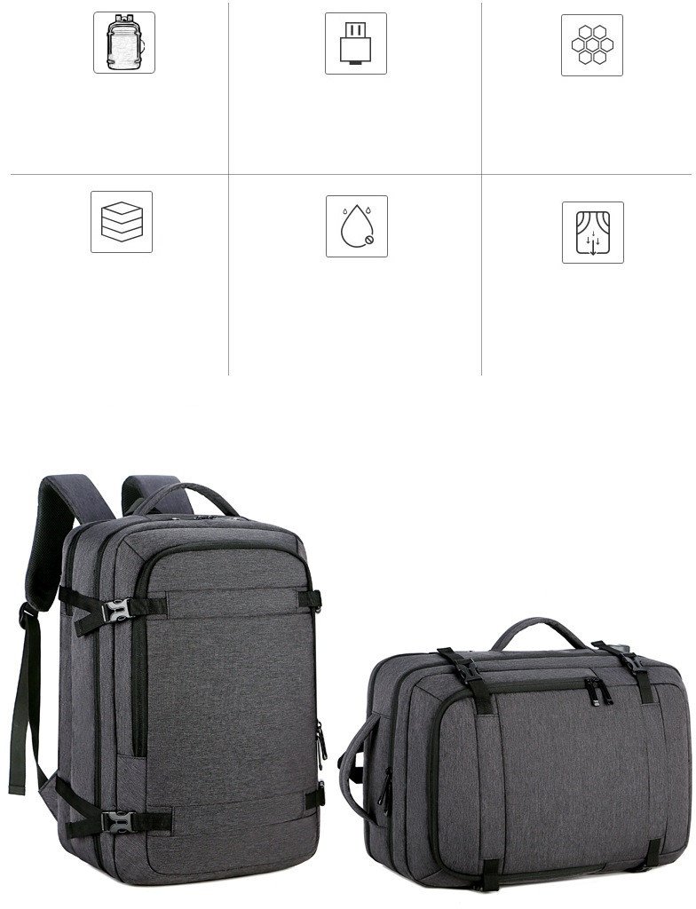 PLECAK NA LAPTOPA BIZNESOWY Plecak Wielofunkcyjny Do Samolotu PODRÓŻNY