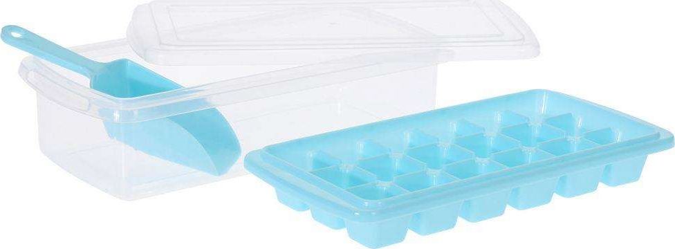 Excellent Houseware Forma na lód kostki lodu do kostek z pojemnikiem i łopatką