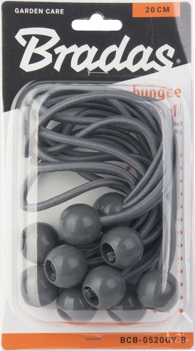 Bradas 10szt. zestaw gum z kulką 10x20cm szary 5389