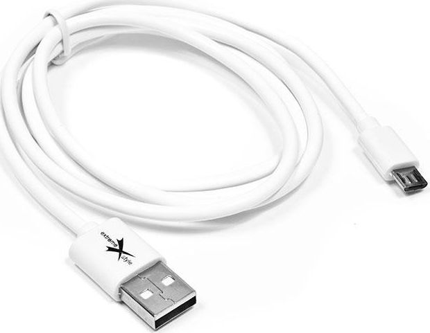 Kabel USB TKNconnect USB-A - microUSB 1 m Biały (KA32)