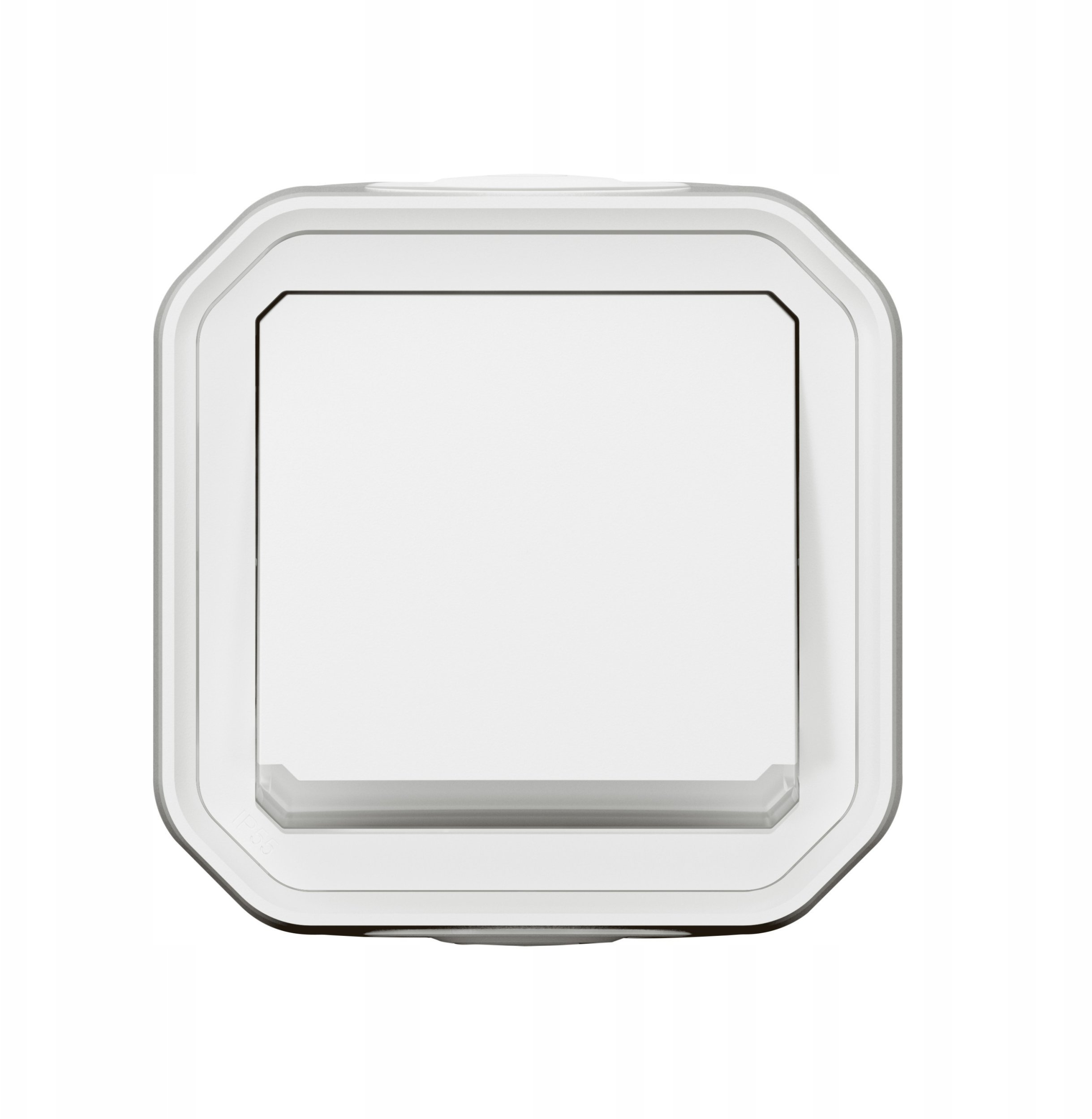 NOWE PLEXO 55 Przycisk jednobiegunowy z podświetleniem komplet podtynkowy 10A - 250V AC biały 069823L