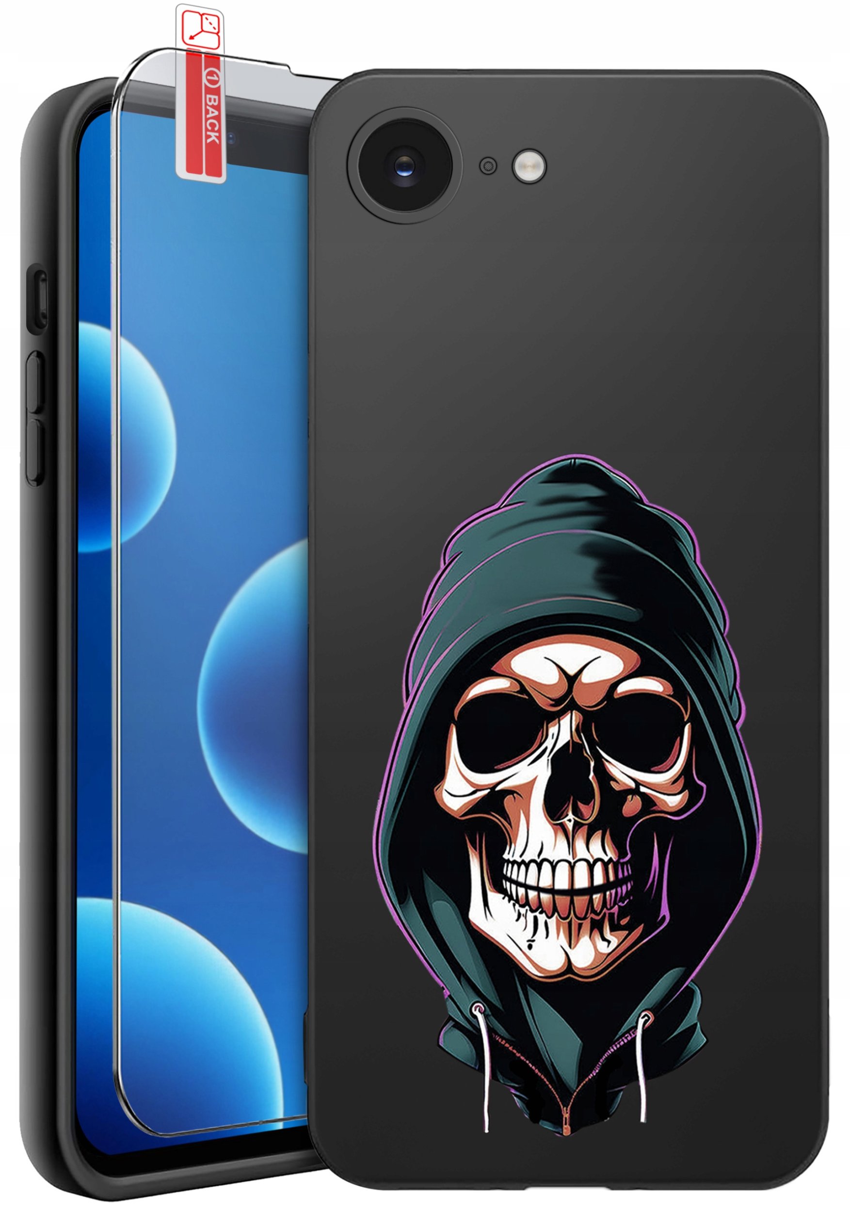 ETUI do iPhone 16e | WZORY | SILIKONOWE MATT CASE + SZKŁO 9H