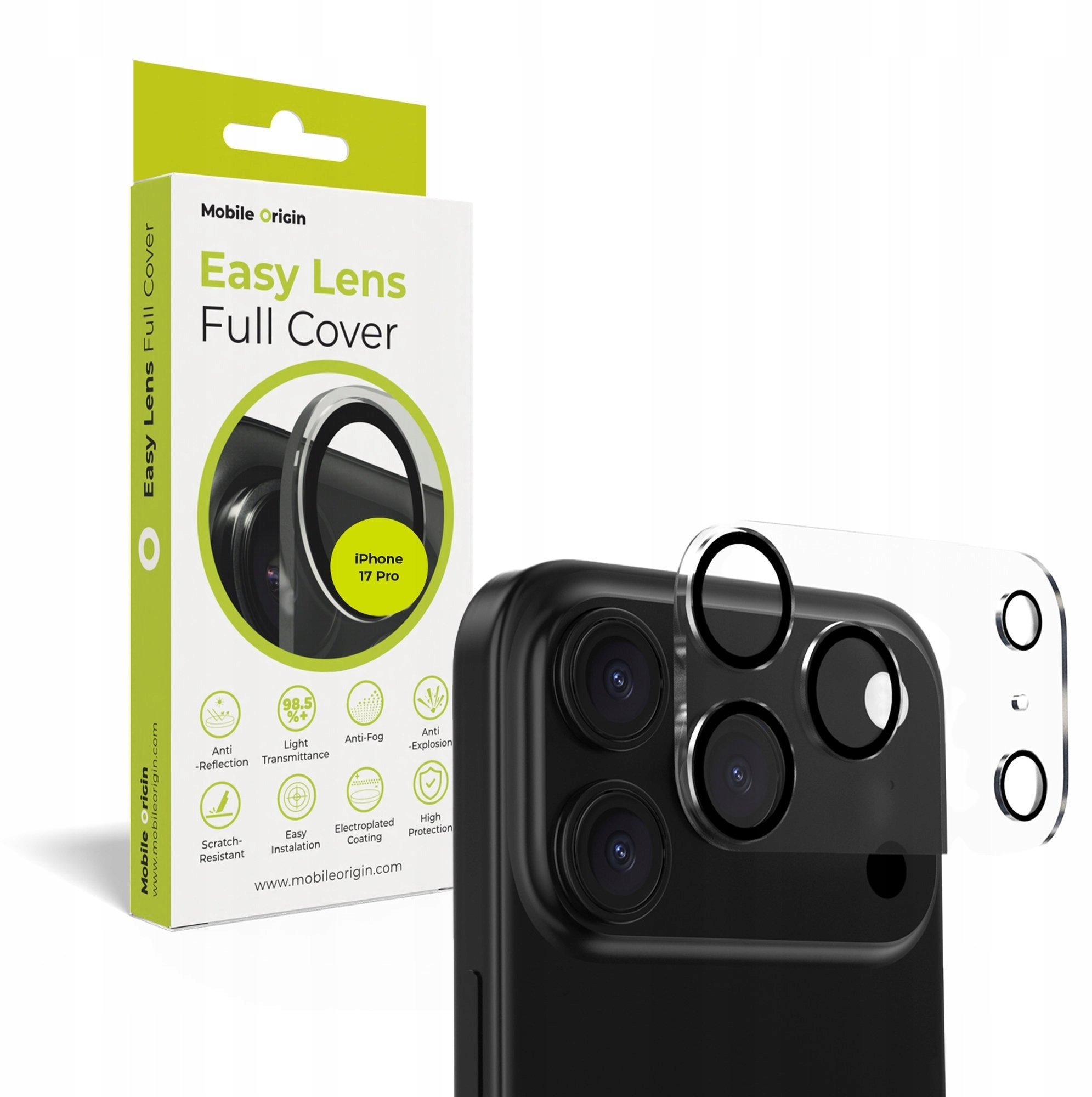 Mobile Origin Easy Lens full cover, clear - iPhone 17 Pro