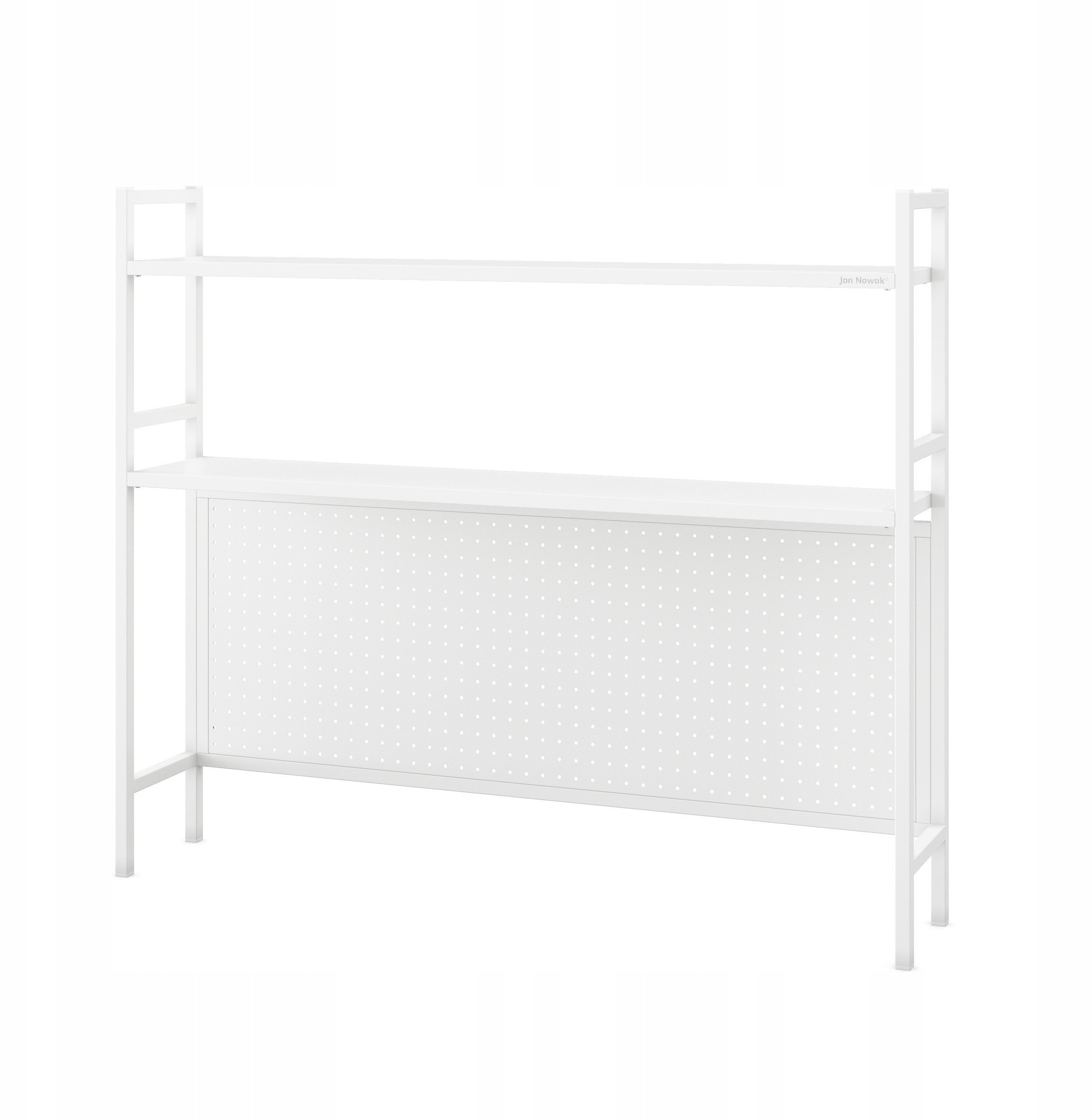 Metalowa nadstawka na biurko WENDY, 1150 x 980 x 220 mm, biała