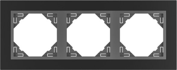 Efapel Efapel animato ramka 3-krotna czarny 90930 tps